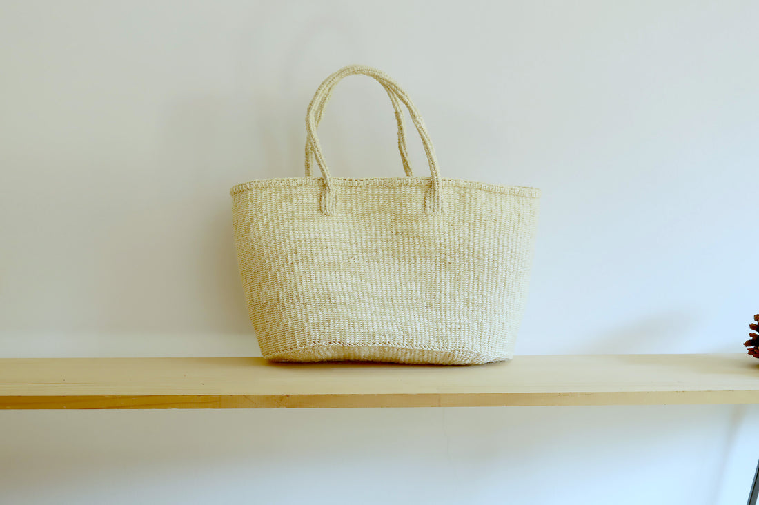 oval basket/high natural