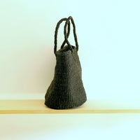 oval basket/high black