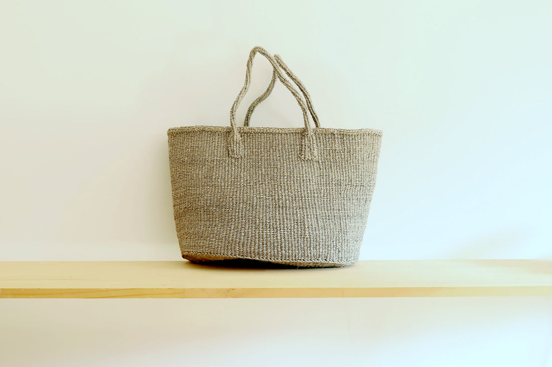 oval basket/high medium grey