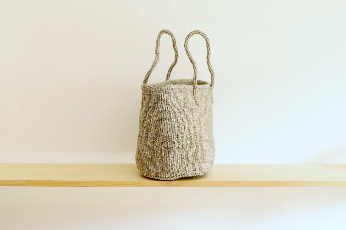 oval basket/high medium grey