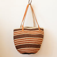 サイザルバスケット ML/革2ショルダーハンドル　9968