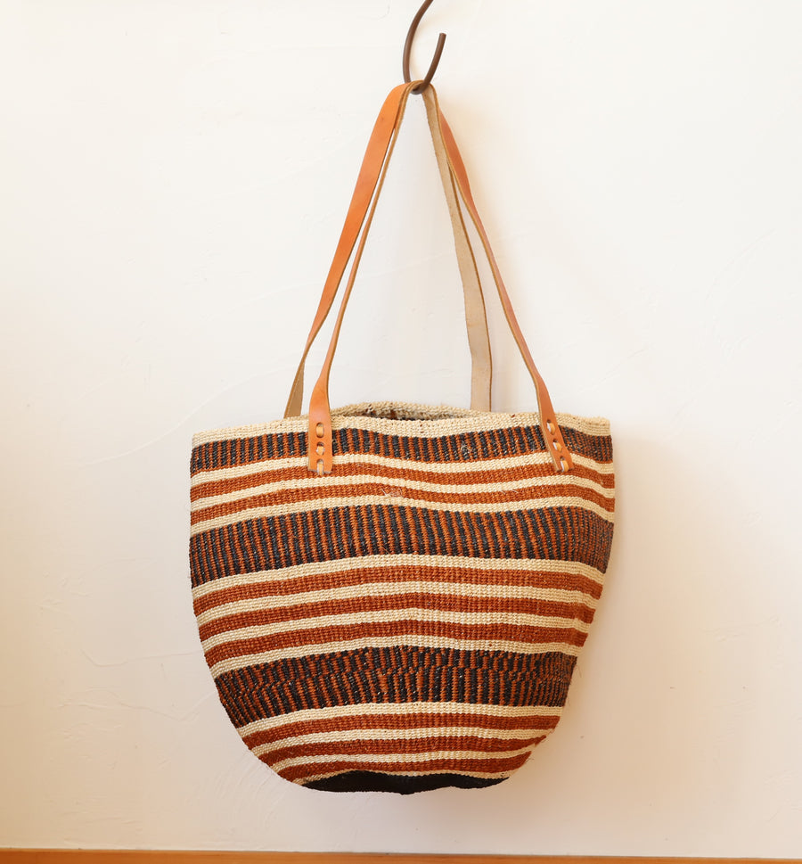 サイザルバスケット ML/革2ショルダーハンドル　9968