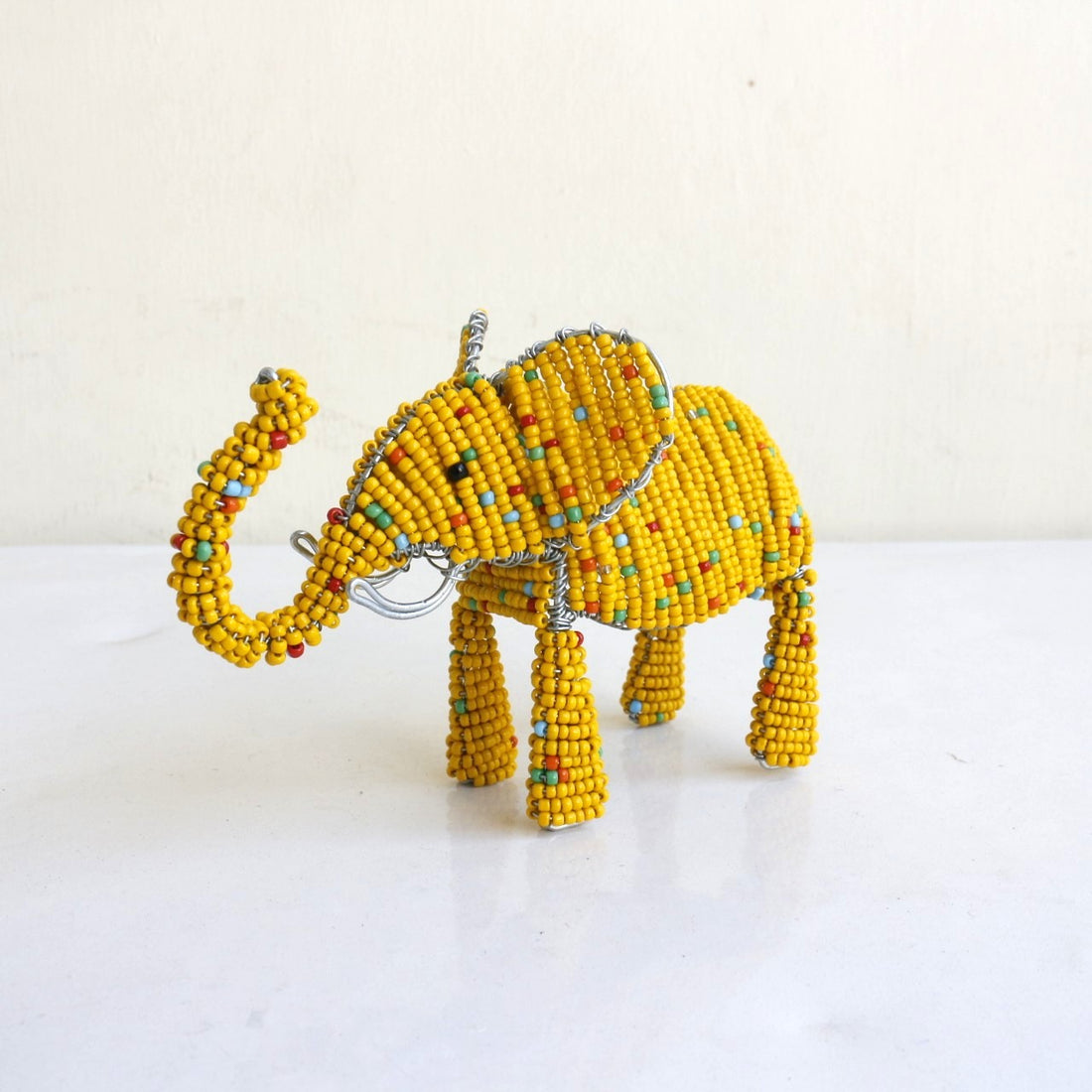 beads animal　⑪ぞう（濃い黄色)