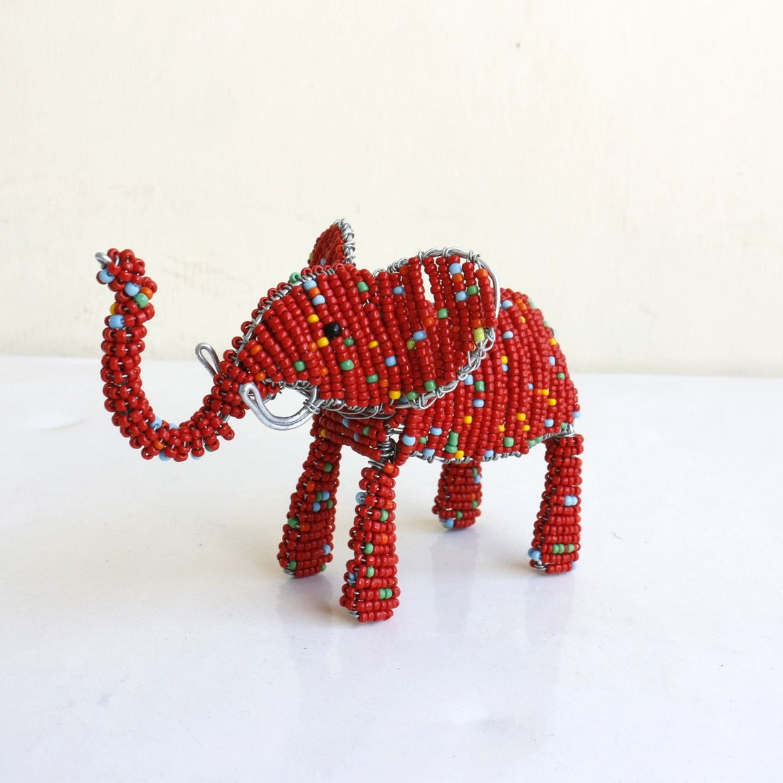 beads animal　⑫ぞう（赤)