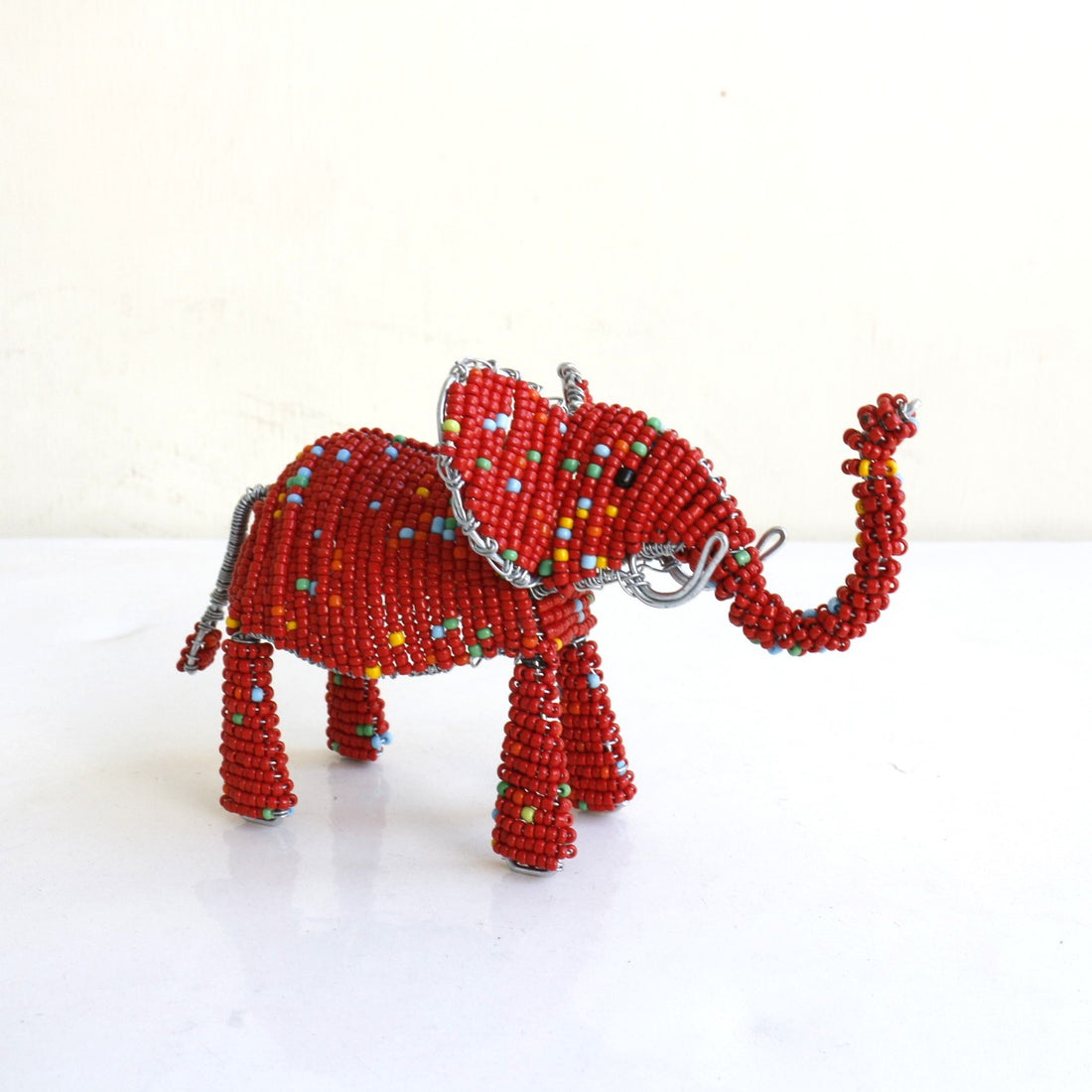 beads animal　⑫ぞう（赤)
