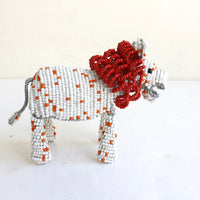 beads animal　③ライオン（白に赤)