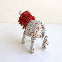 beads animal　③ライオン（白に赤)