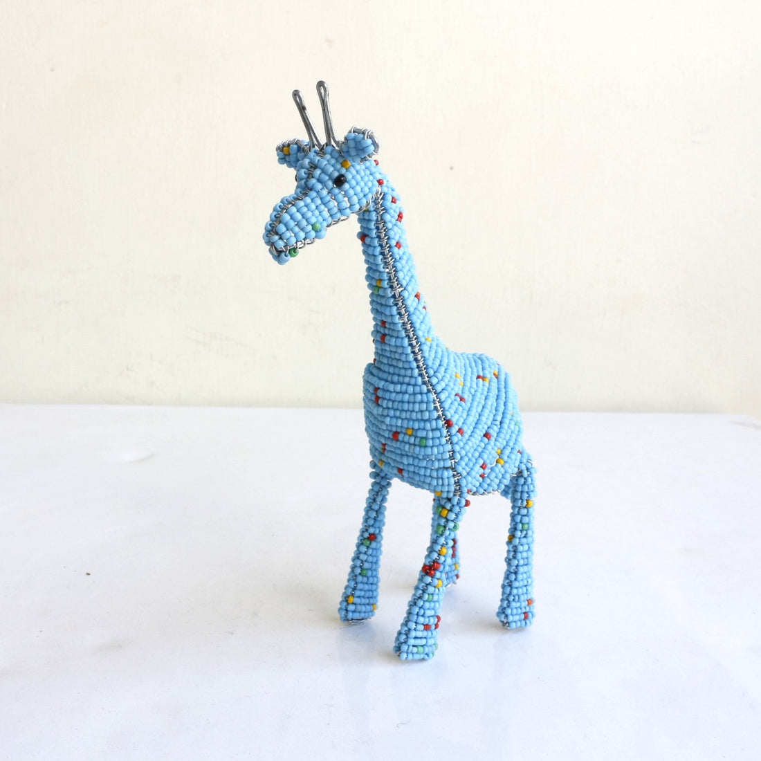 beads animal　⑤キリン（水色)