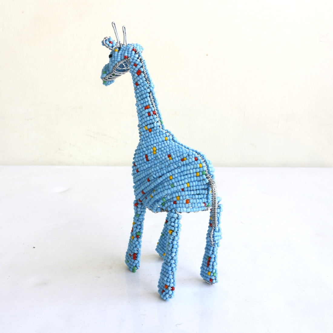 beads animal　⑤キリン（水色)